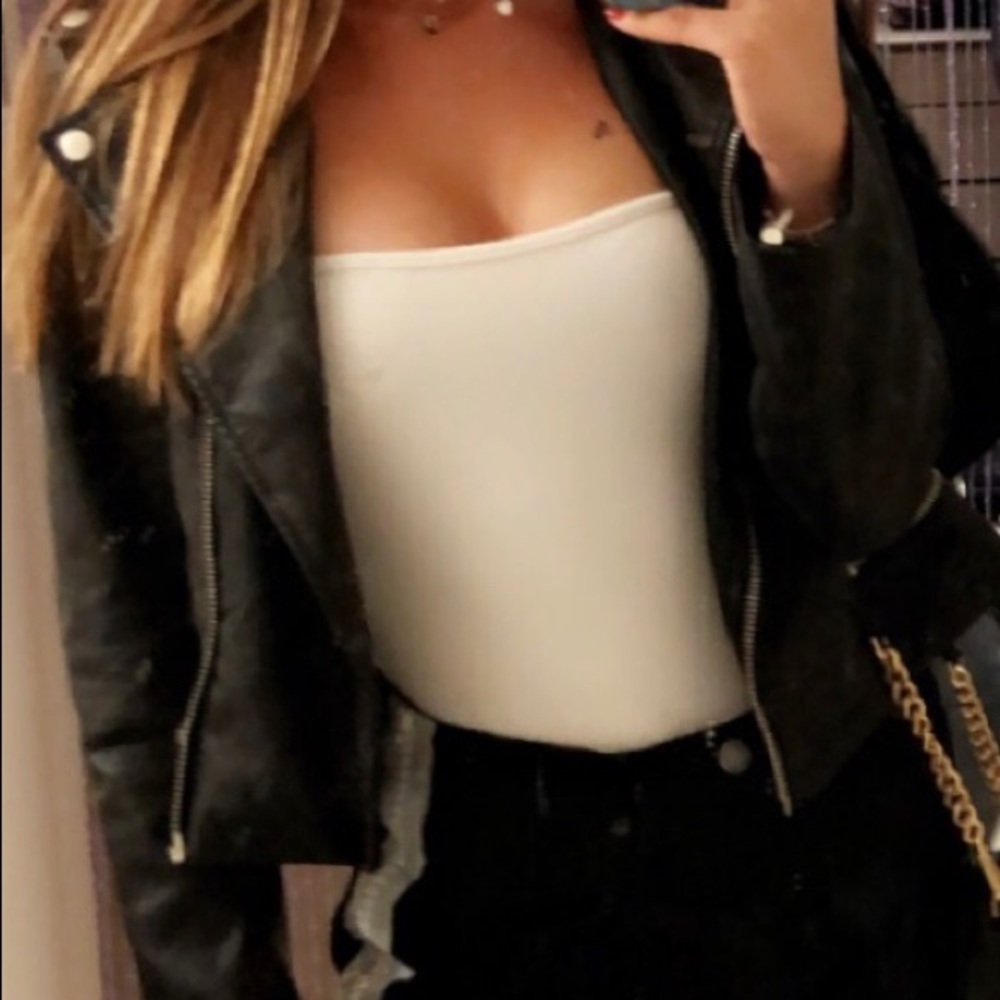 Forever 21 black leather jacket